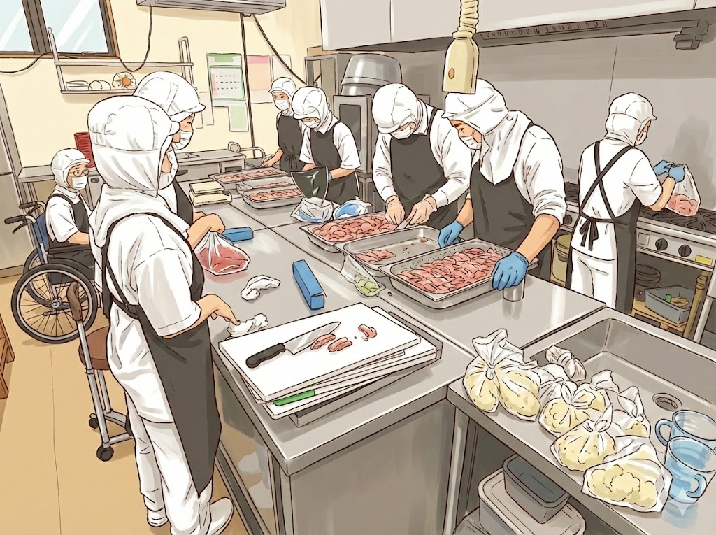 お弁当製造の様子